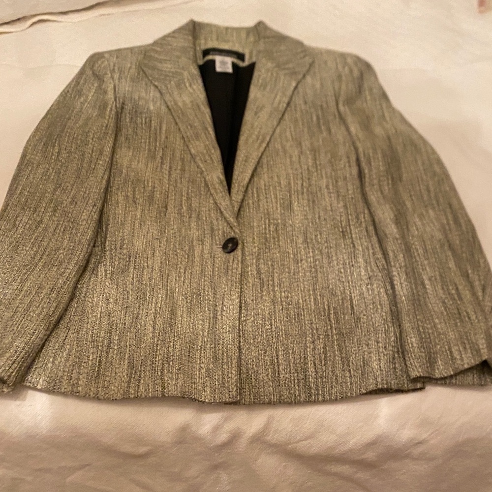 Jones New York Textured Gray/silver thread  Blazer